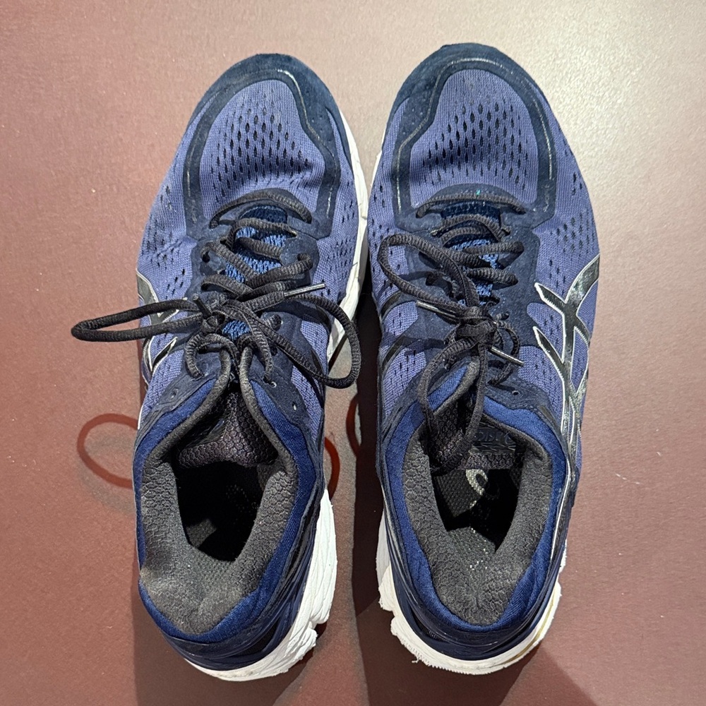 Blue Asics Athletic Running Shoes